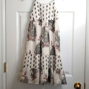 Girls Paisley Long High Low Dress